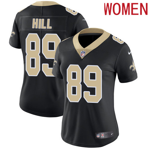 2019 Women New Orleans Saints #89 Hill black Nike Vapor Untouchable Limited NFL Jersey